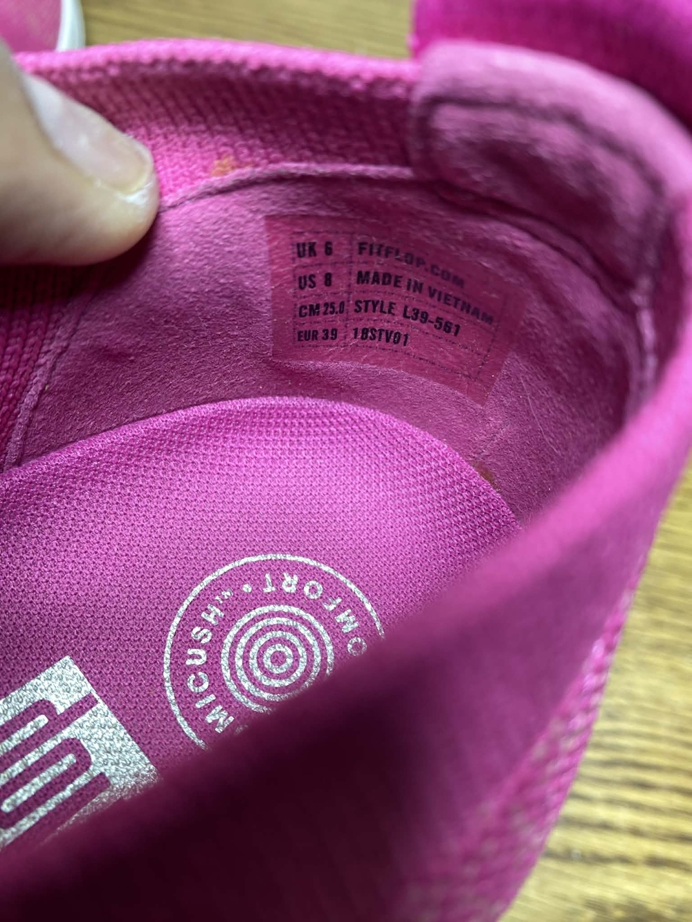 FitFlop Women's Anatomicush Comfort Sneakers Shoes Style L39-561 Size 8 Pink - Picture 4 of 8